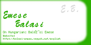 emese balasi business card